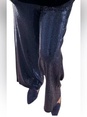 Jules & Leopold midnight blue Sequin Wide-Leg Pants